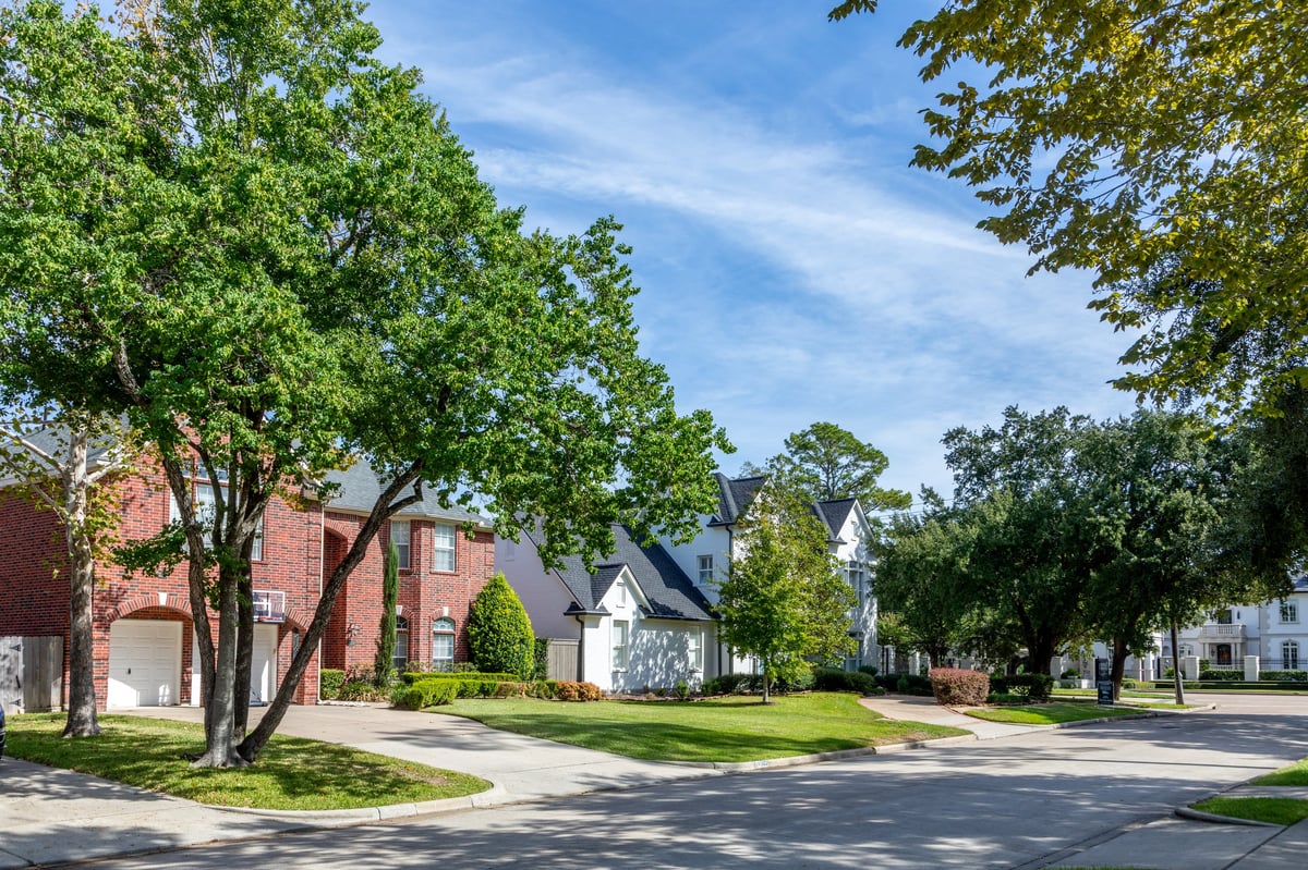 Historic brick homes near a walkable neighborhood
