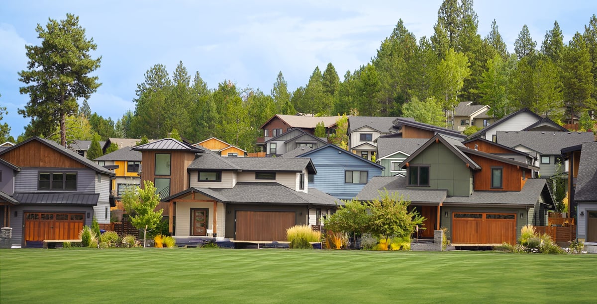 Modern campus-area homes in residential neighborhood — seller reviewing property value and equity options