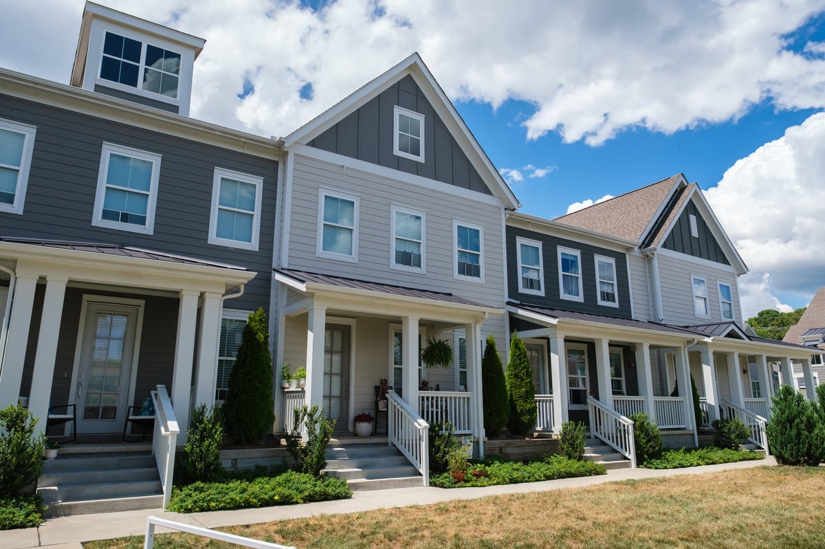 Modern townhomes — student rental property type near the University of Florida reviewed for investment potential in Gainesville