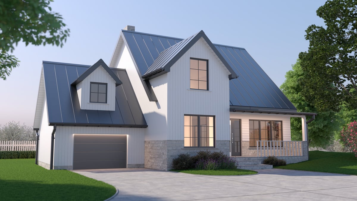 Modern single-family home in a well-maintained residential neighborhood