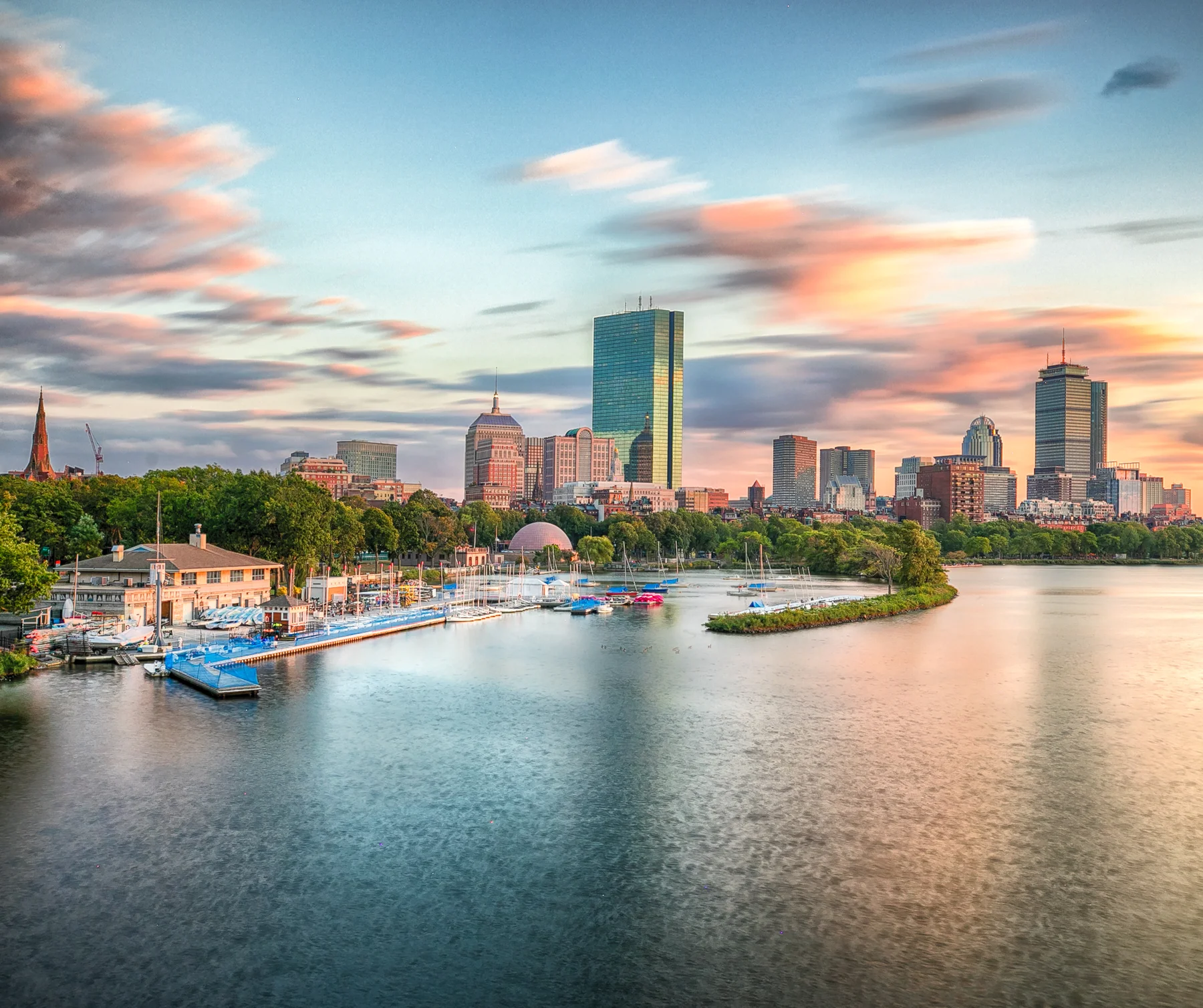 Boston skyline across the Charles River