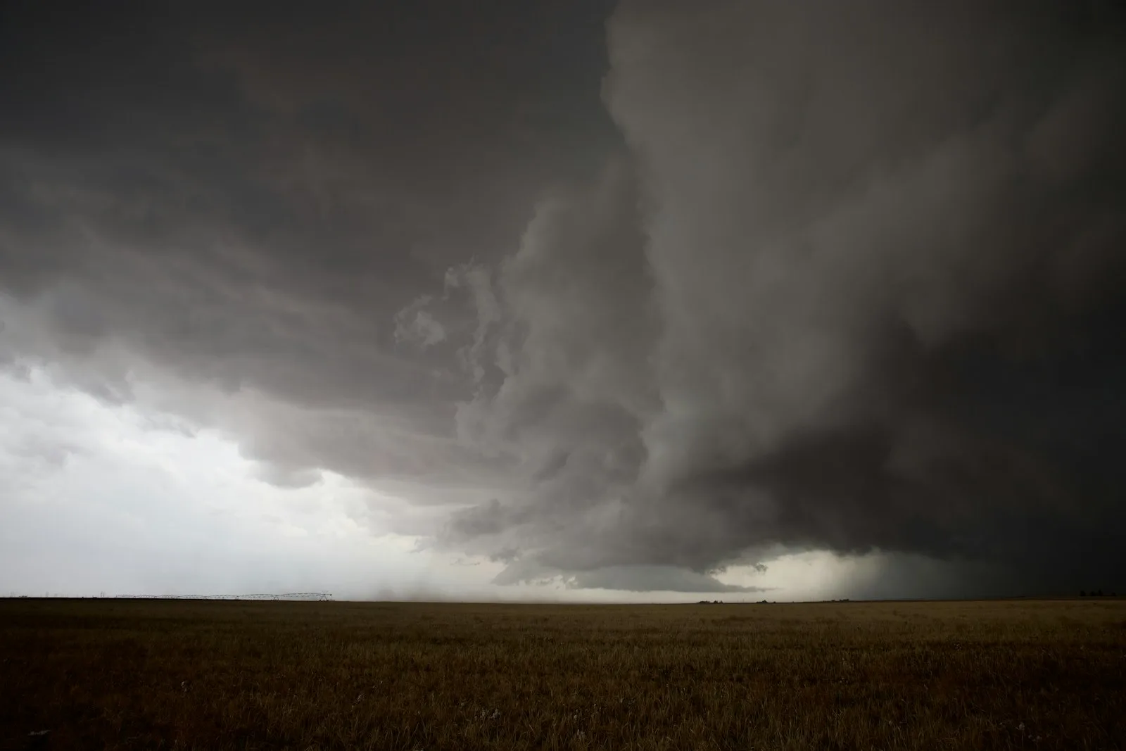 Storm clouds over a wheat field near Brownfield, Texas. Illustrative photography, not a local listing.
