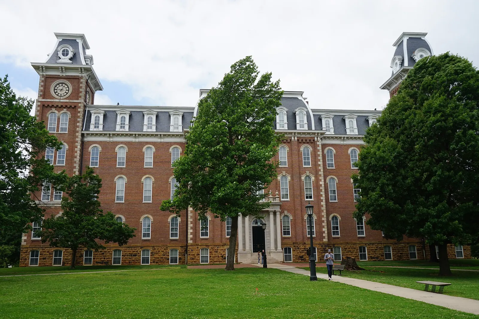 Old Main on the University of Arkansas campus in Fayetteville.