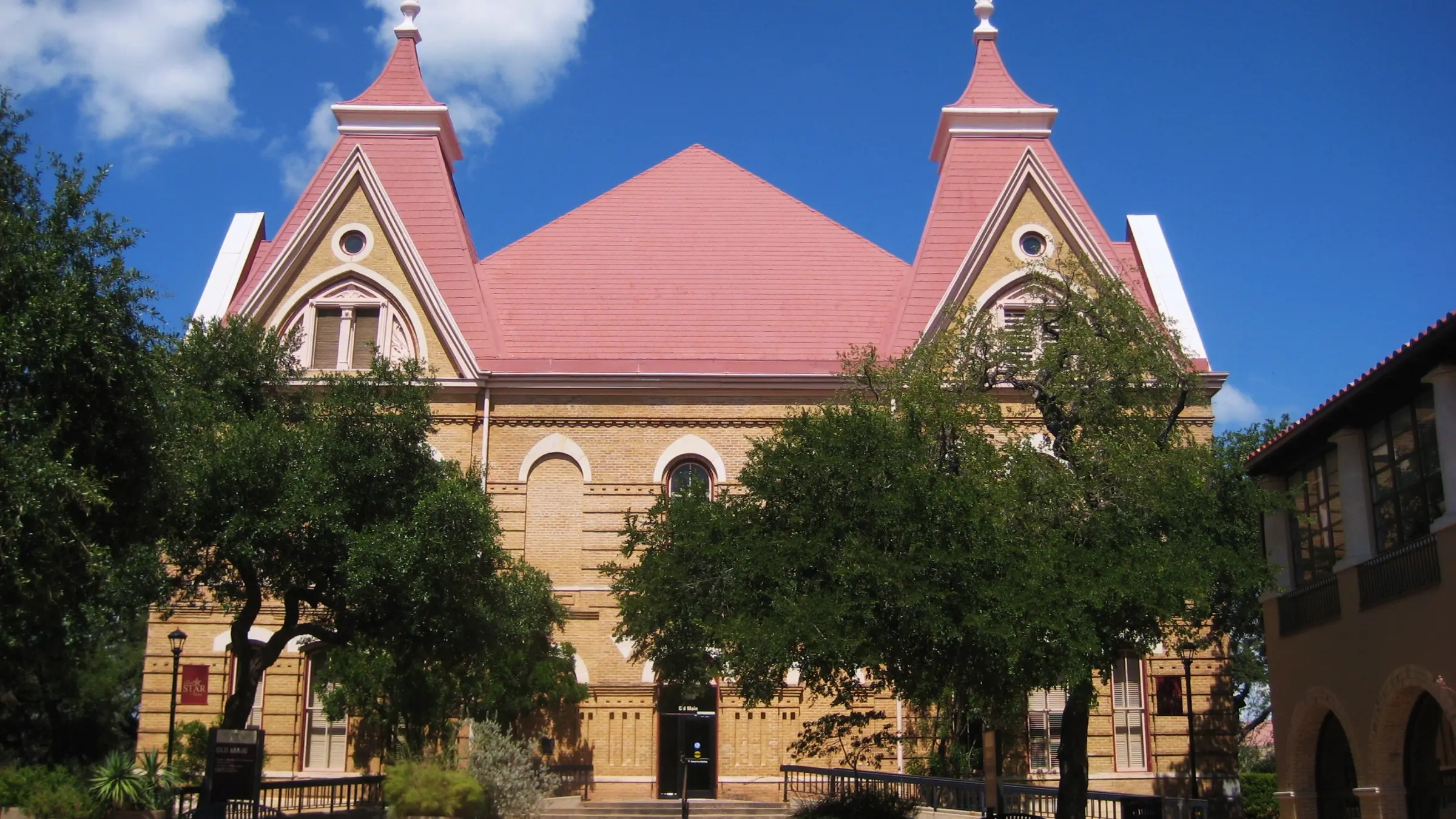 Old Main at Texas State University in San Marcos