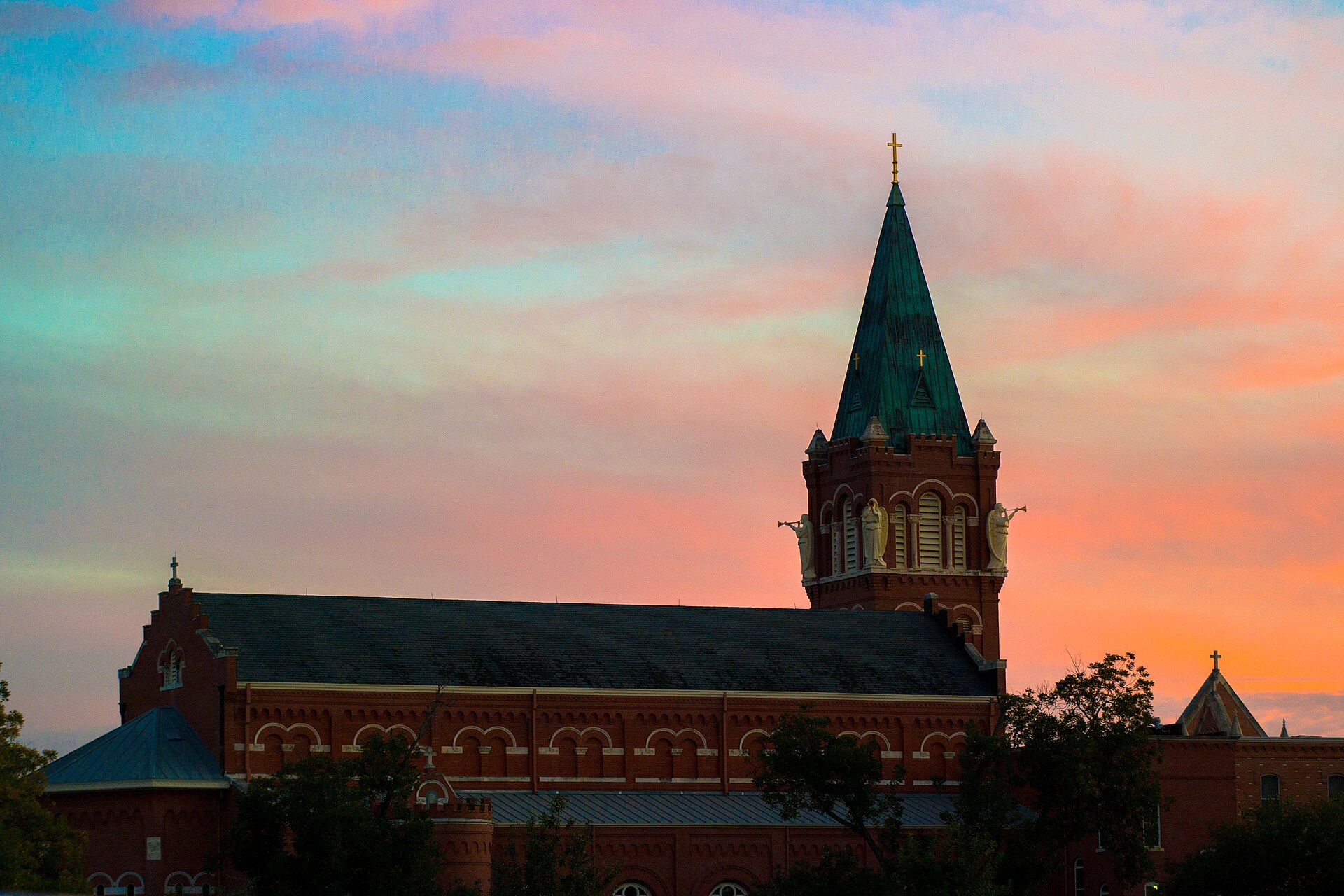 University of the Incarnate Word campus chapel and tower in San Antonio, Texas.